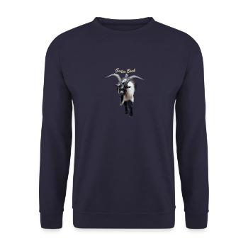 Geiler Bock - Unisex Pullover - Navy - Vorne - Alina (178cm) & Michal (187cm)