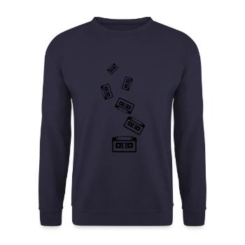 Symbole de cassette - Sweat-shirt Unisexe - marine - Devant - Alina (178cm) & Michal (187cm)