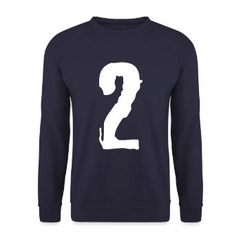 Maillot numéro 2 - Sweat-shirt Unisexe - marine - Devant - Alina (178cm) & Michal (187cm)