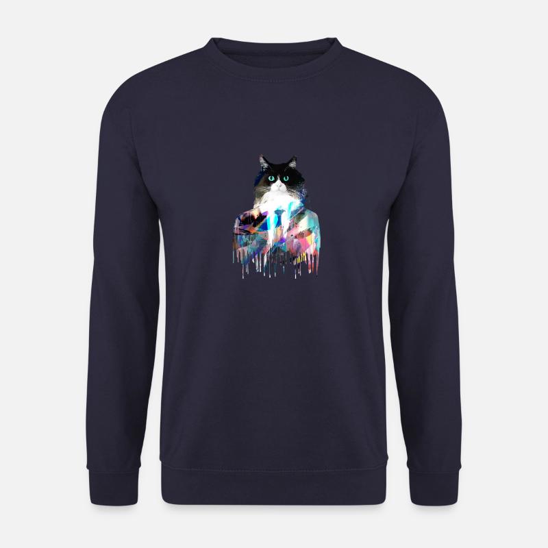 tuxedo, katze,anzug,graffiti,tuxedokatze - Unisex Pullover - Navy