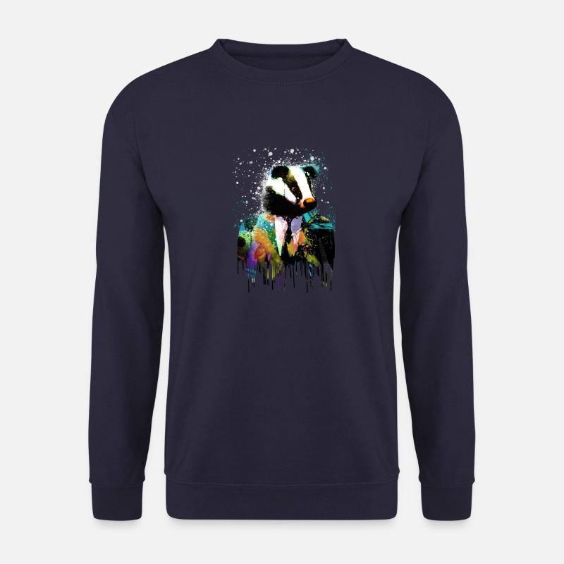 dachs,stinkstier,graffiti,malerei,bunt,anzug - Unisex Pullover - Navy