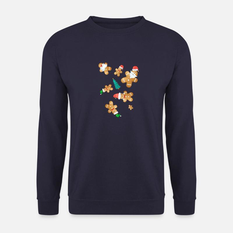 Gingerbread,Christmas,Sweets,Gingerbread Men - Unisex Sweatshirt - navy