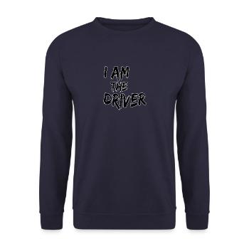 I am the driver - Unisex Pullover - Navy - Vorne - Alina (178cm) & Michal (187cm)