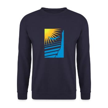Klipspringer - Unisex Sweatshirt - navy - Front - Alina (178cm) & Michal (187cm)
