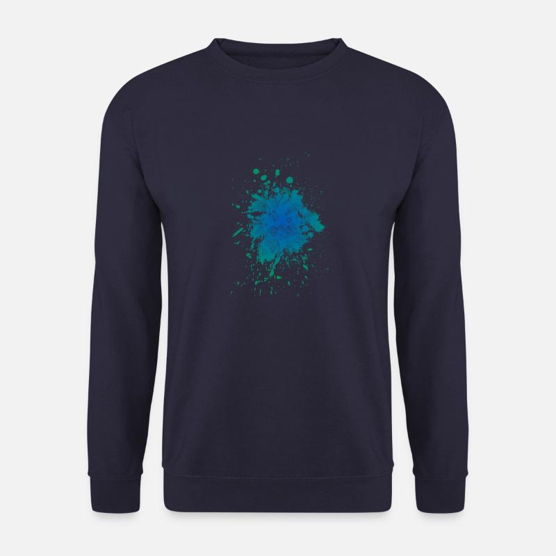Blue Color Splash - Unisex Pullover - Navy