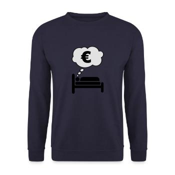 Money Dream - Unisex Pullover - Navy - Vorne - Alina (178cm) & Michal (187cm)