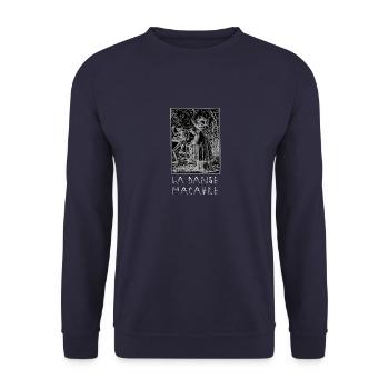 La danse Macabre (Dance of Death, Death, Black Metal)D - Unisex Sweatshirt - navy - Front - Alina (178cm) & Michal (187cm)