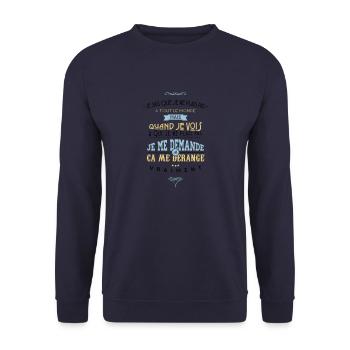 Citations made in Belgique - Sweat-shirt Unisexe - marine - Devant - Alina (178cm) & Michal (187cm)