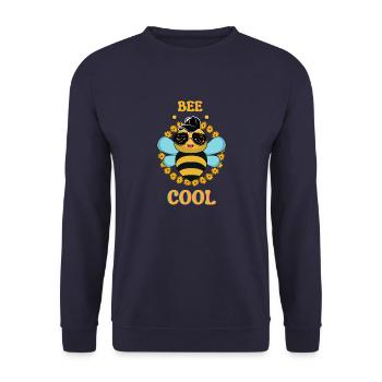 Bee cool - Unisex Pullover - Navy - Vorne - Alina (178cm) & Michal (187cm)