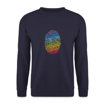 LGBT Rainbow Gay Heart Homosexuality - Unisex Sweatshirt - navy - Front - Alina (178cm) & Michal (187cm)