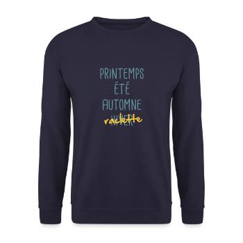 Hiver raclette - Sweat-shirt Unisexe - marine - Devant - Alina (178cm) & Michal (187cm)