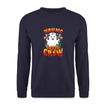 5 - Unisex Pullover - Navy - Vorne - Alina (178cm) & Michal (187cm)