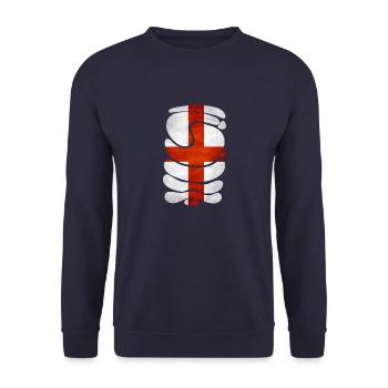 England UK London British English United Kingdom - Unisex Sweatshirt - navy - Front - Alina (178cm) & Michal (187cm)