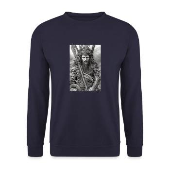 Combattants Wickinger en uniforme complet - Sweat-shirt Unisexe - marine - Devant - Alina (178cm) & Michal (187cm)