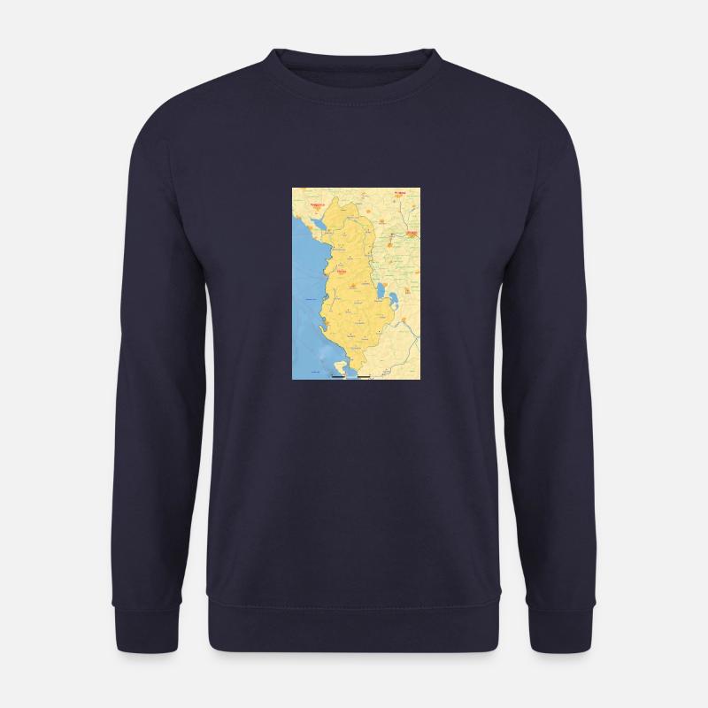 Albanien Karte - Unisex Pullover - Navy