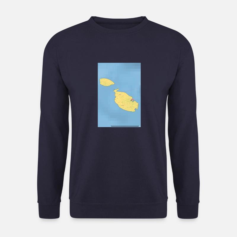 Malta Map - Unisex Sweatshirt - navy