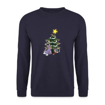 Keeper's Christmas - Unisex Sweatshirt - navy - Front - Alina (178cm) & Michal (187cm)