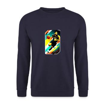 Basketballspieler - Unisex Pullover - Navy - Vorne - Alina (178cm) & Michal (187cm)