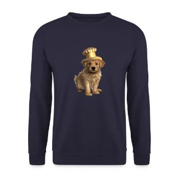 Golden Retriever Cuisine chiot Chiens Gastronom - Sweat-shirt Unisexe - marine - Devant - Alina (178cm) & Michal (187cm)