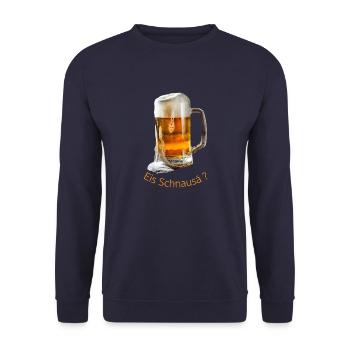Trinken - Unisex Pullover - Navy - Vorne - Alina (178cm) & Michal (187cm)