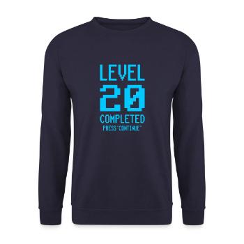 20e anniversaire Retro Gaming Gamer - Sweat-shirt Unisexe - marine - Devant - Alina (178cm) & Michal (187cm)