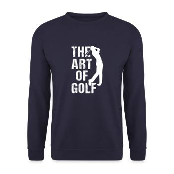 Golfer Golfing Vintage Golf Masters Golfspieler - Unisex Pullover - Navy - Vorne - Alina (178cm) & Michal (187cm)