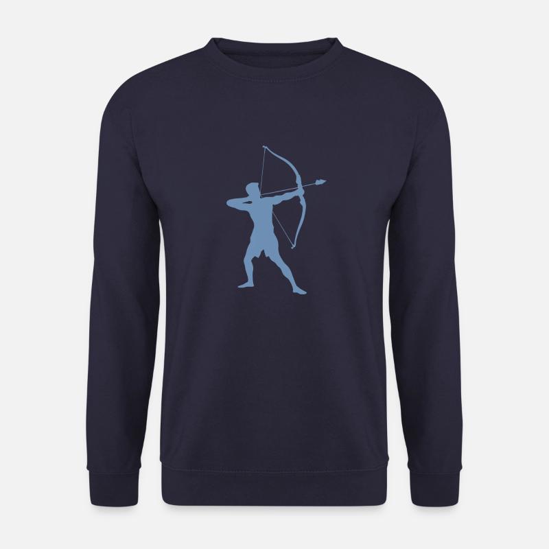 Bogenschütze-Silhouette, Präzises - Unisex Pullover - Navy