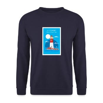 LIGHTHOUSE OF THE BLACK STONES - Unisex Sweatshirt - navy - Front - Alina (178cm) & Michal (187cm)