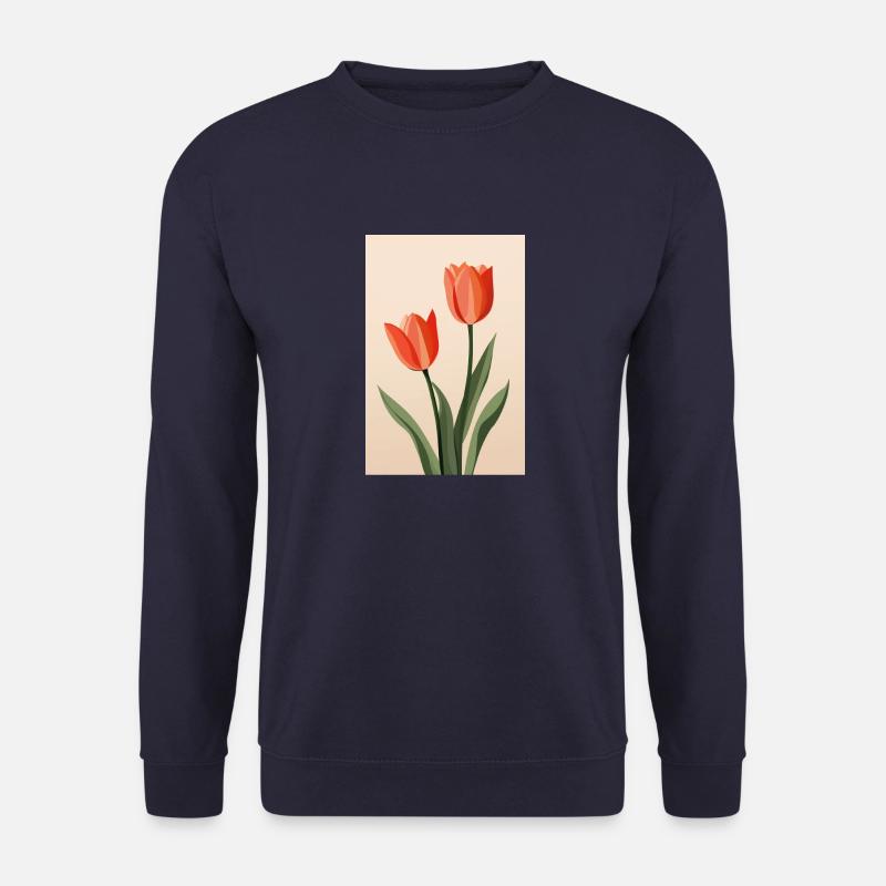 Boho Botanische Tulpen - Unisex Pullover - Navy