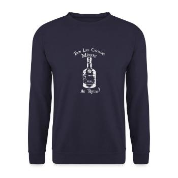 Alle Wege führen zum Rum 1 - Unisex Pullover - Navy - Vorne - Alina (178cm) & Michal (187cm)