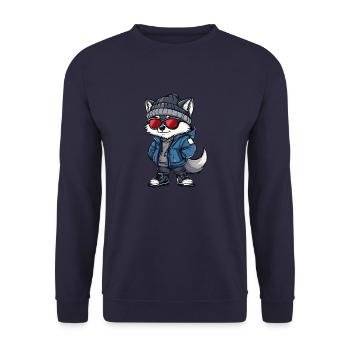 Wolf Winter - Unisex Pullover - Navy - Vorne - Alina (178cm) & Michal (187cm)