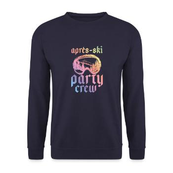 Apres Ski Party Crew Bunt - Unisex Pullover - Navy - Vorne - Alina (178cm) & Michal (187cm)