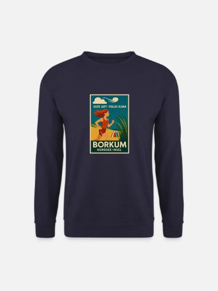 fit und aktiv im Nordseeklima auf Borkum - Unisex Pullover - Navy