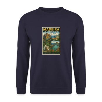 MADEIRA - Unisex Pullover - Navy - Vorne - Alina (178cm) & Michal (187cm)