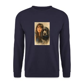 Meilleurs amis pour la vie - Sweat-shirt Unisexe - marine - Devant - Alina (178cm) & Michal (187cm)