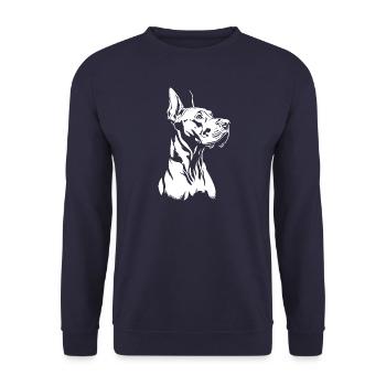 Dogue Allemand - Fan de chien - Sweat-shirt Unisexe - marine - Devant - Alina (178cm) & Michal (187cm)