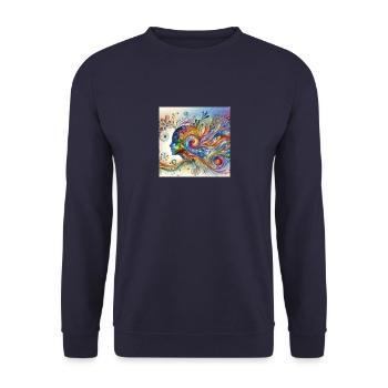 Ziele erreichen mit der Herzenergie - Unisex Pullover - Navy - Vorne - Alina (178cm) & Michal (187cm)