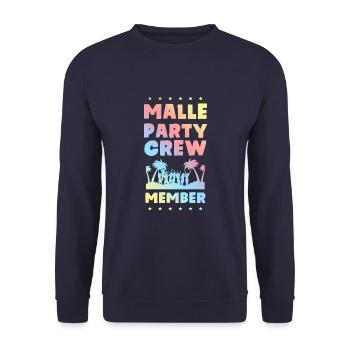 Malle Party Crew - Unisex Pullover - Navy - Vorne - Alina (178cm) & Michal (187cm)
