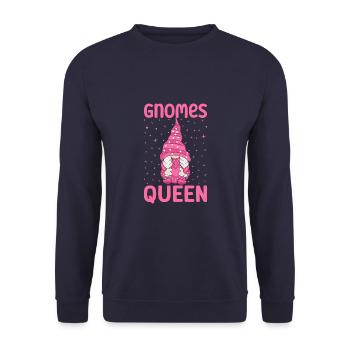 Garden Gnome Costume Gnomes Queen Gnome - Unisex Sweatshirt - navy - Front - Alina (178cm) & Michal (187cm)