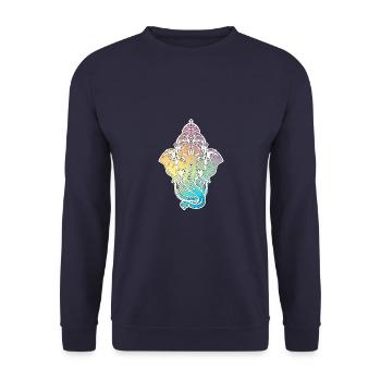 Ganesha - Sweat-shirt Unisexe - marine - Devant - Alina (178cm) & Michal (187cm)