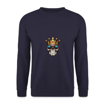 Couronne du roi du crâne - Sweat-shirt Unisexe - marine - Devant - Alina (178cm) & Michal (187cm)