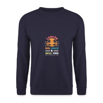 Cancun Sommer Vibes - Unisex Pullover - Navy - Vorne - Alina (178cm) & Michal (187cm)