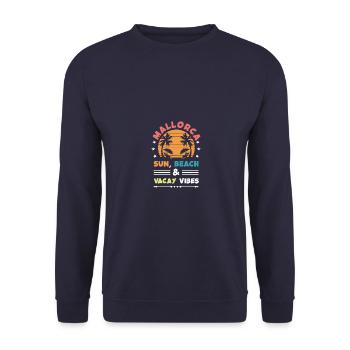 Mallorca Sommer Vibes - Unisex Pullover - Navy - Vorne - Alina (178cm) & Michal (187cm)
