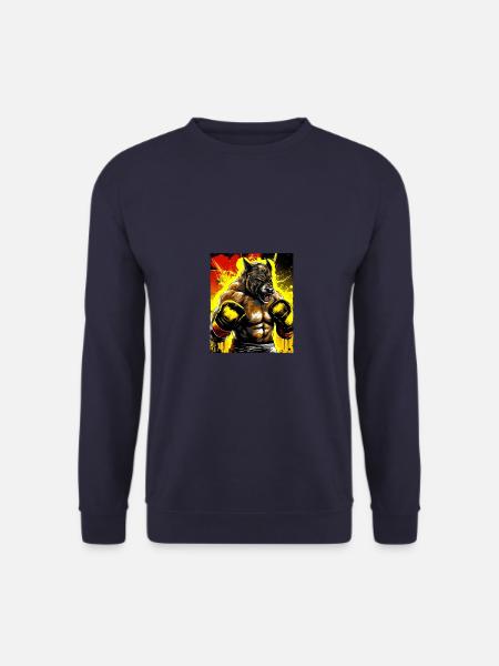 Wolf Boxer Boxen - Unisex Pullover - Navy