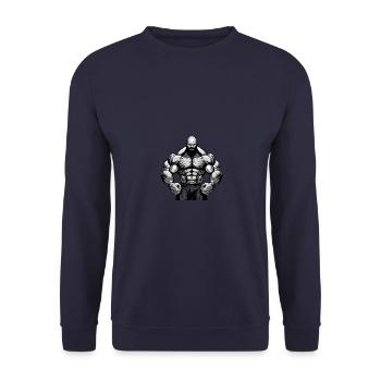 Muscle Beast Workout Bodybuilder - Sweat-shirt Unisexe - marine - Devant - Alina (178cm) & Michal (187cm)