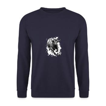 Bulle Football Sport Team Taurus - Sweat-shirt Unisexe - marine - Devant - Alina (178cm) & Michal (187cm)