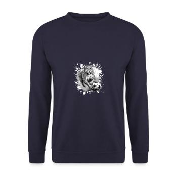 Équipe sportive de football des guépards - Sweat-shirt Unisexe - marine - Devant - Alina (178cm) & Michal (187cm)