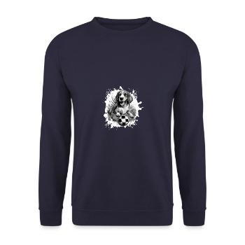 Beagle Hund Fussball Sport Mannschaft - Unisex Pullover - Navy - Vorne - Alina (178cm) & Michal (187cm)