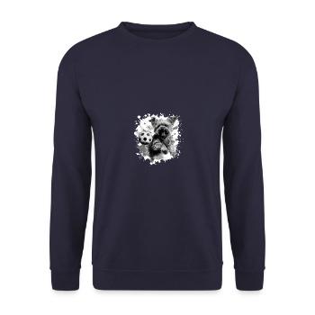 Yorkshire Terrier Chien Football Sports - Sweat-shirt Unisexe - marine - Devant - Alina (178cm) & Michal (187cm)