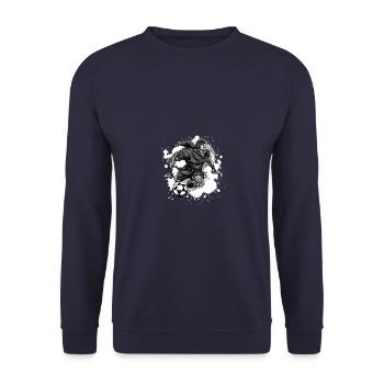 Spartan Football Gladiator Sports - Sweat-shirt Unisexe - marine - Devant - Alina (178cm) & Michal (187cm)